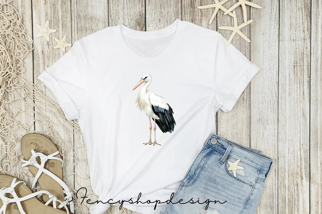 Elegant Stork Bird Clipart Bundle