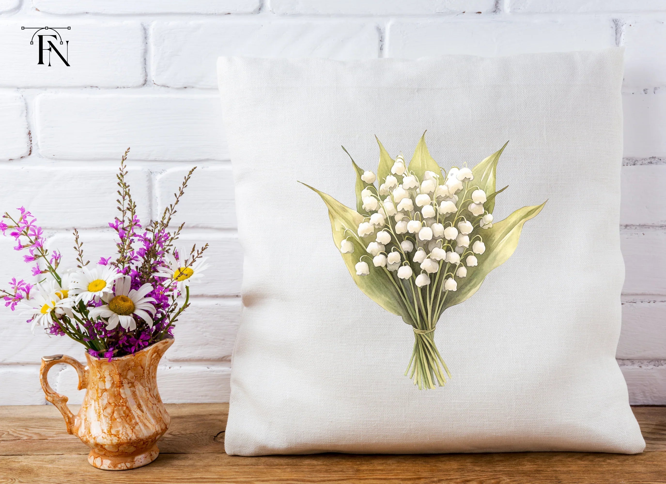 Lily of the Valley Bouquets Clipart Bundle