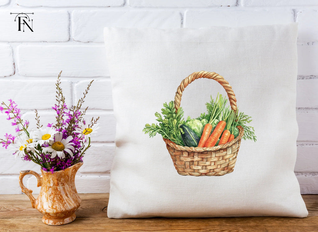 Fresh Harvest Basket Clipart Bundle