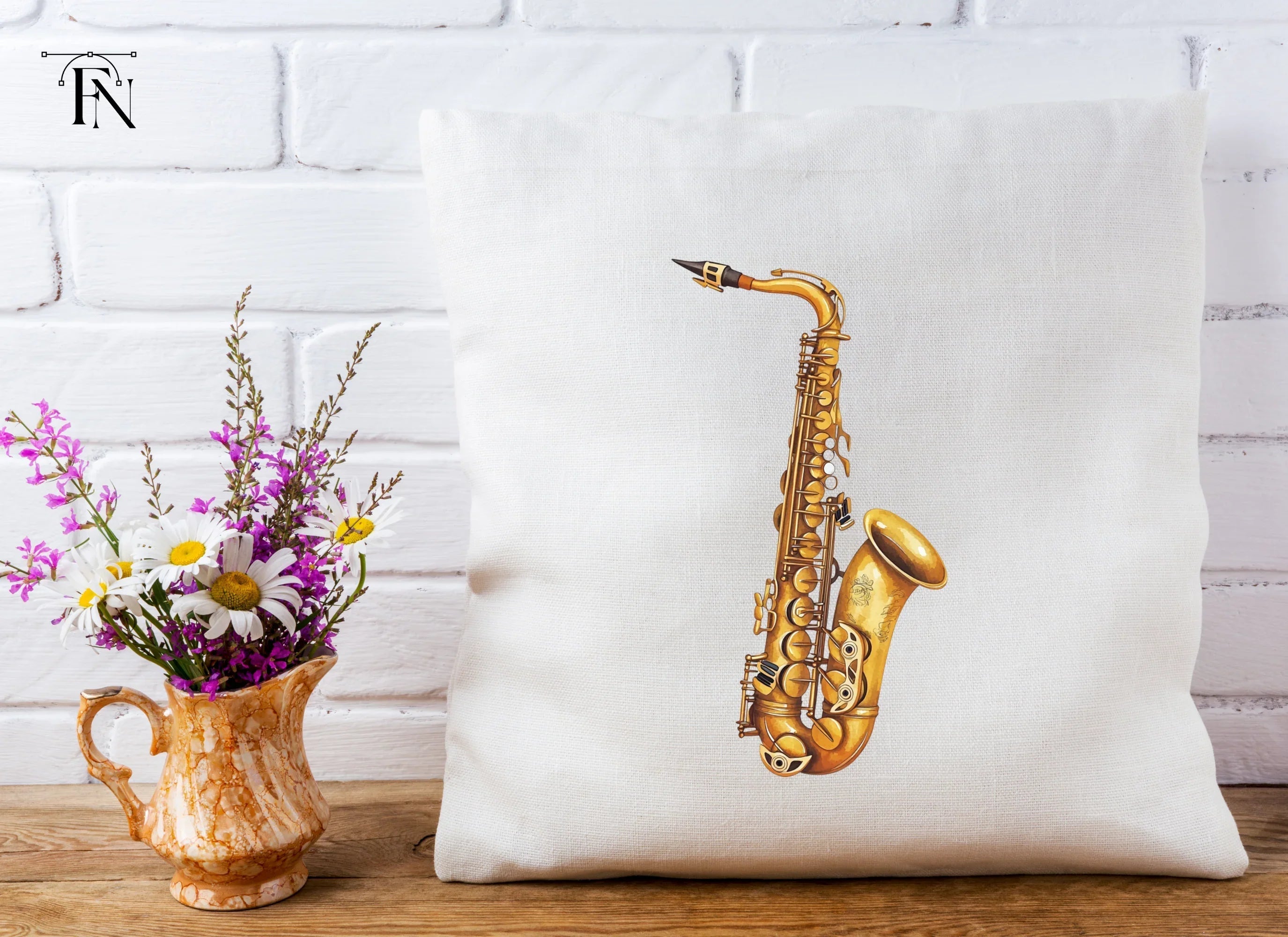 Vintage Saxophone Musical Instrument Clipart Bundle
