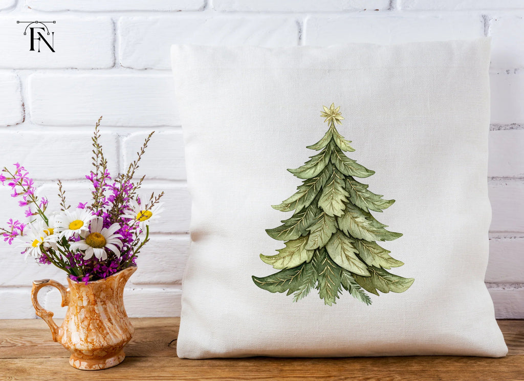 Green Christmas Tree Clipart Bundle