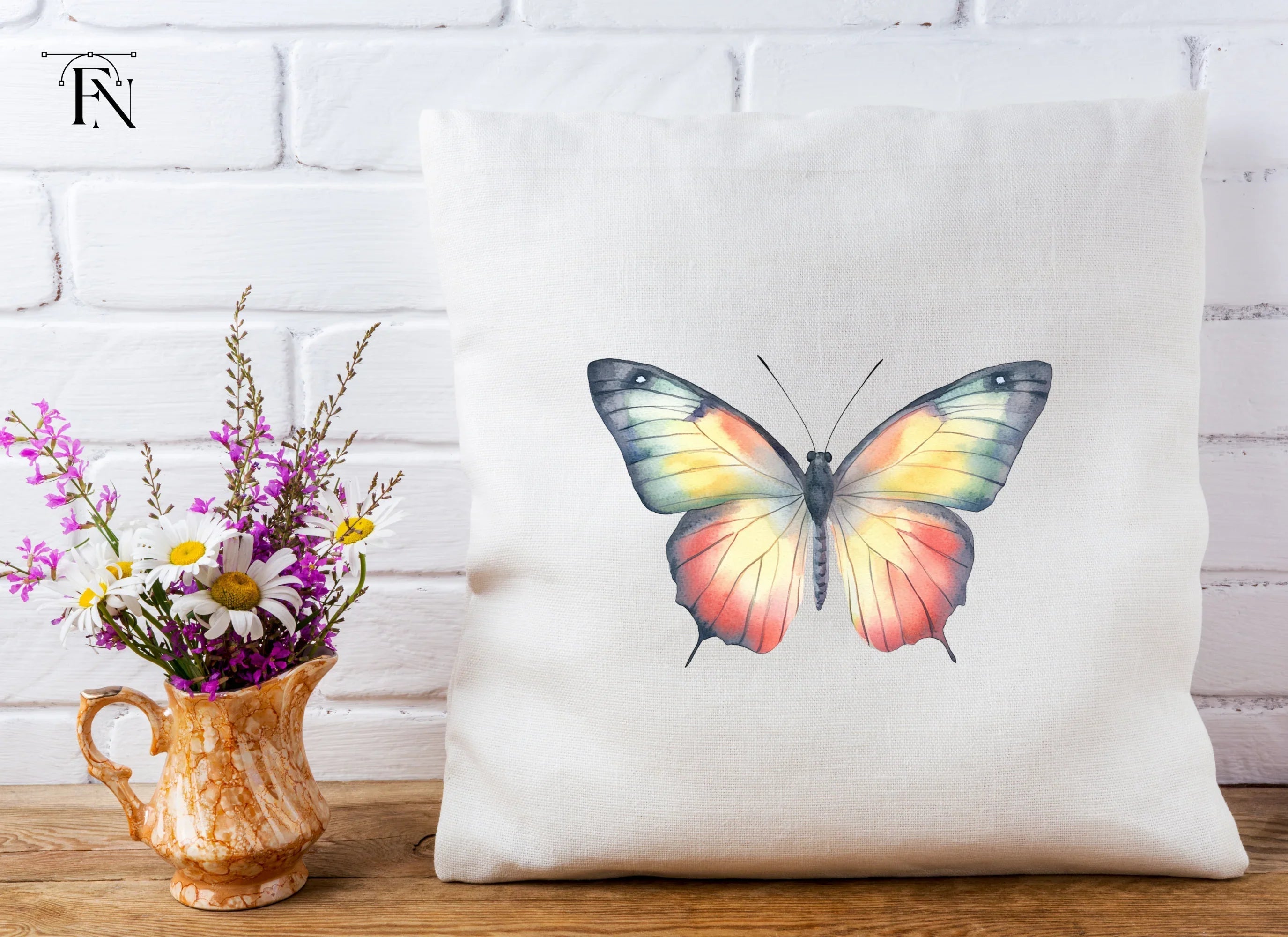 Colorful Butterfly Clipart Bundle