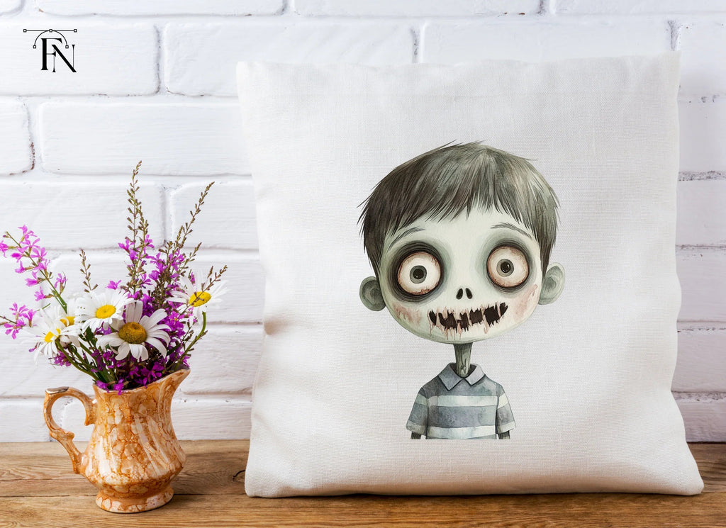 Spooky Zombie Boy Clipart Bundle