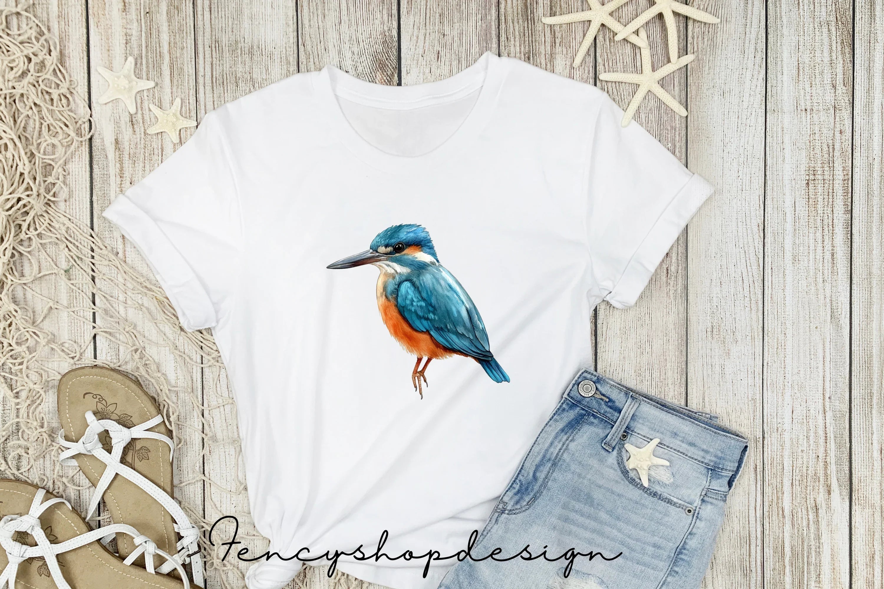 Kingfisher Birds Clipart Bundle
