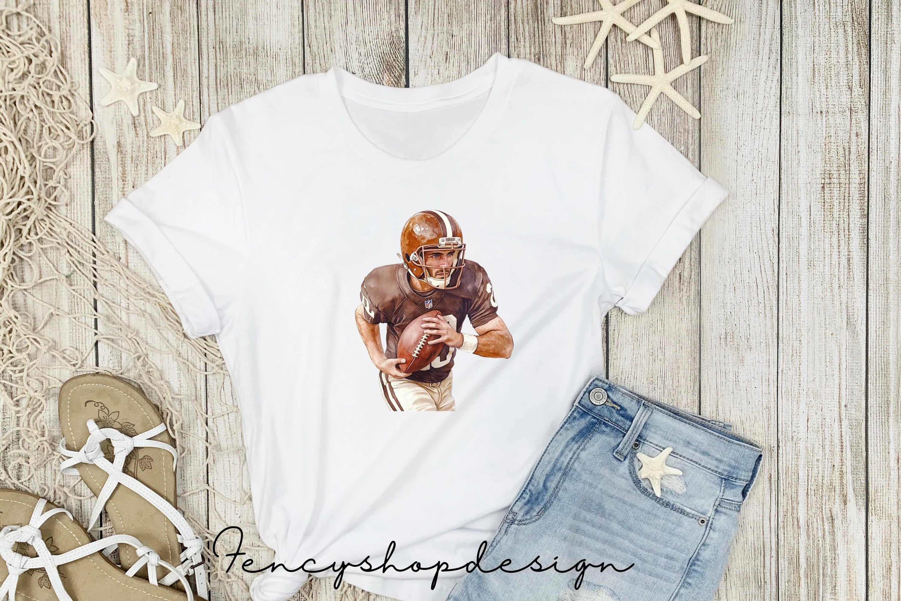Vintage Football Player Clipart Bundle