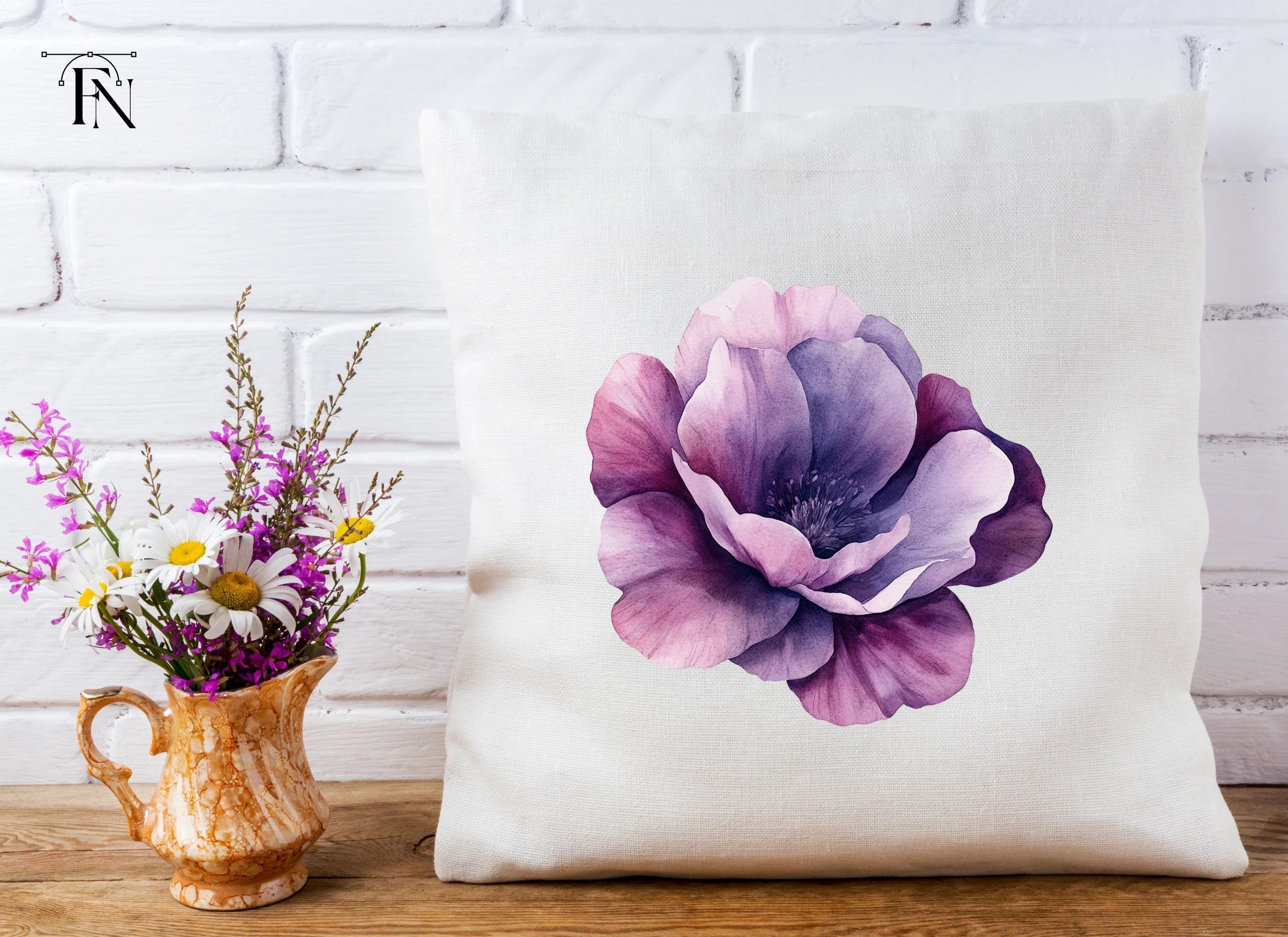 Purple Flowers Clipart Bundle