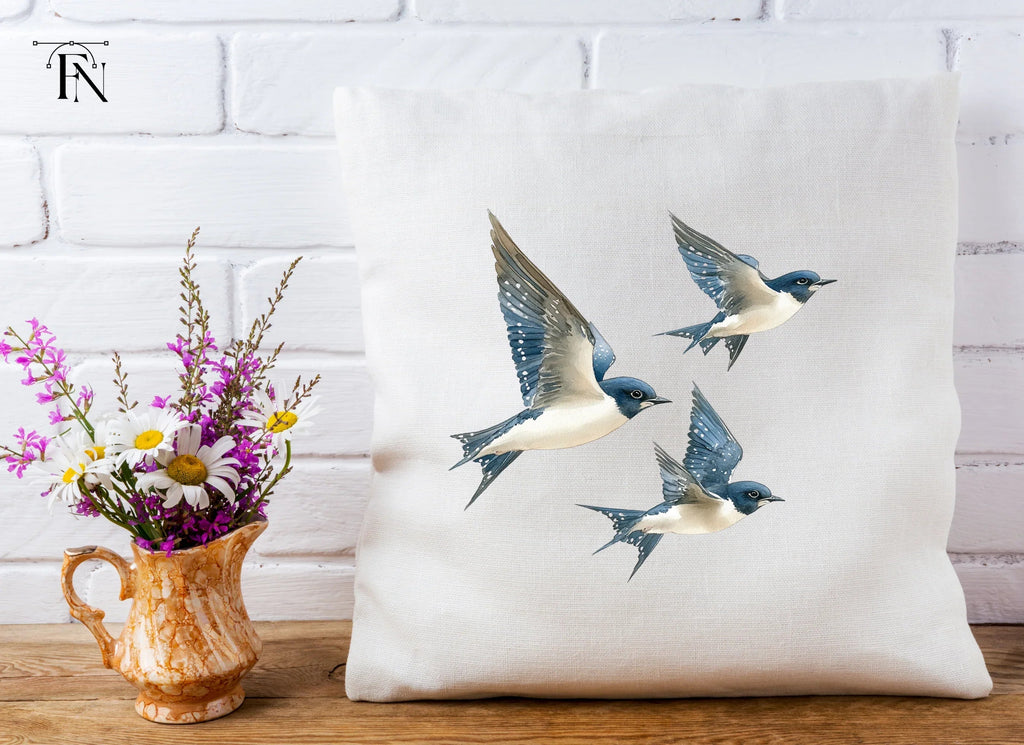 Graceful Swallows Flying Clipart Bundle