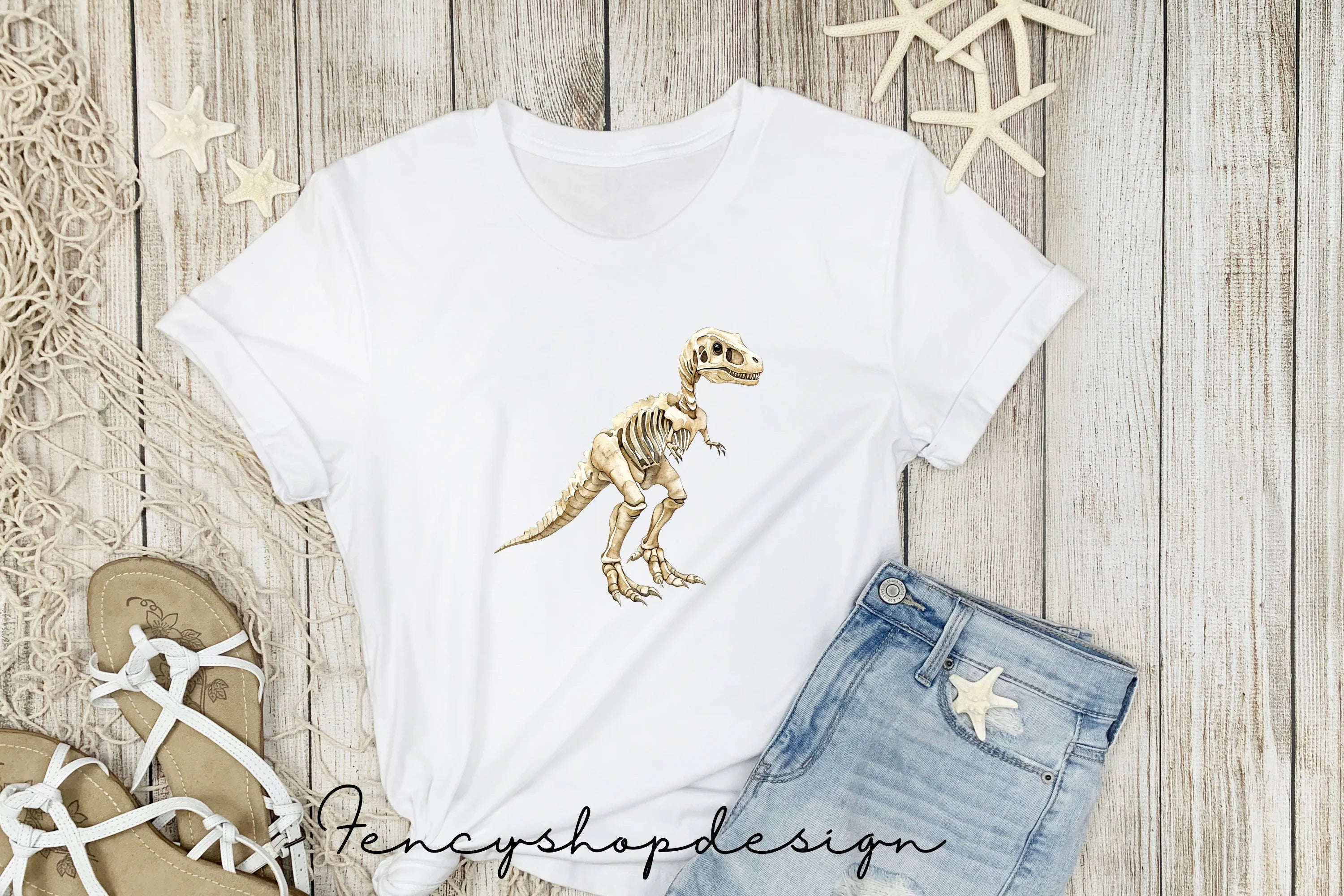 Dinosaur Skeleton Clipart Bundle