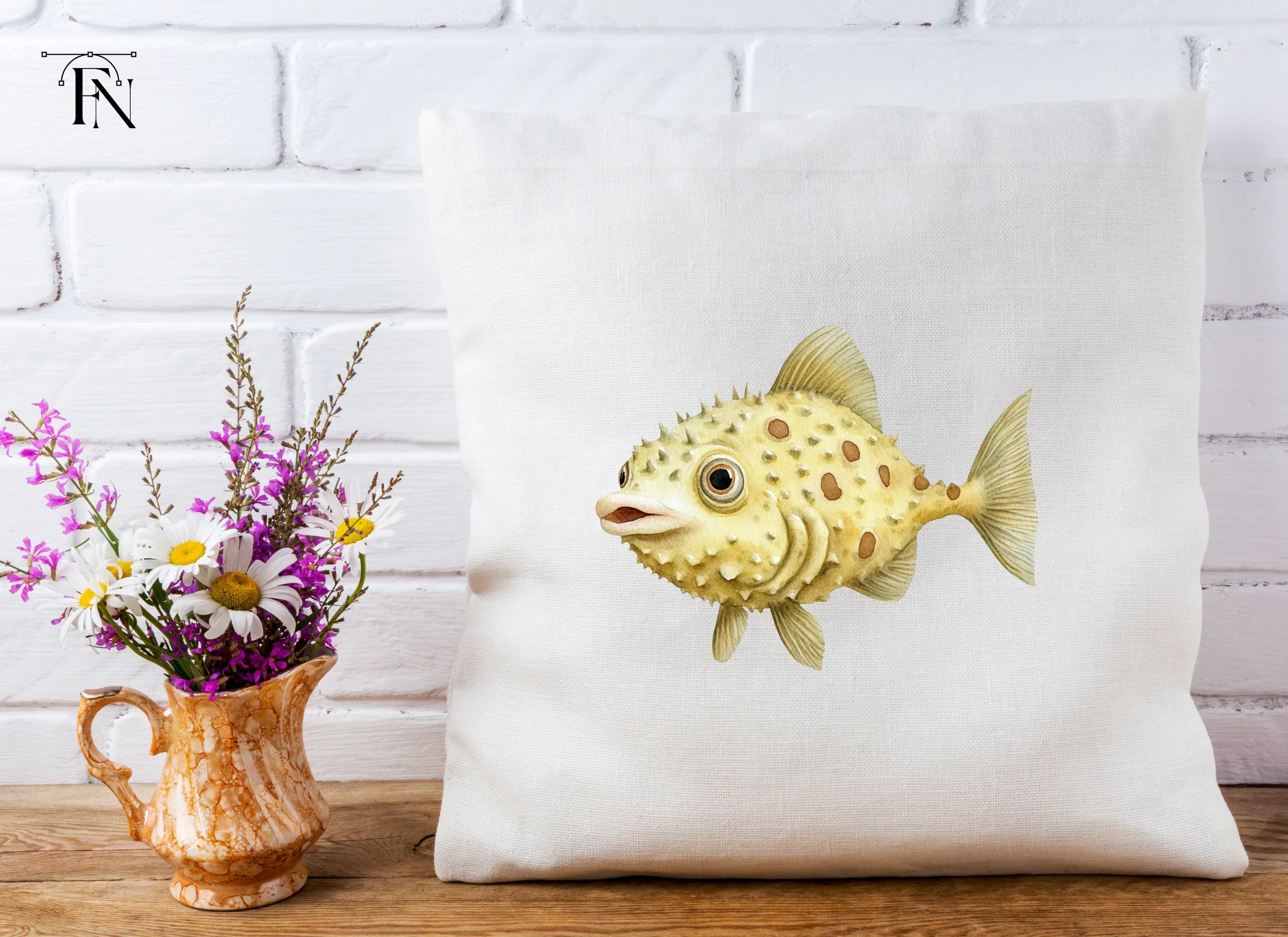 Spotted Pufferfish Clipart Bundle
