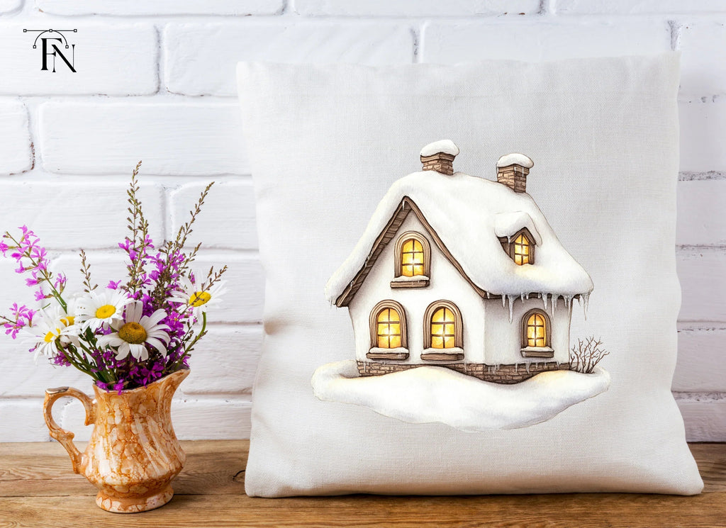 Cozy Winter Cottage Clipart Bundle