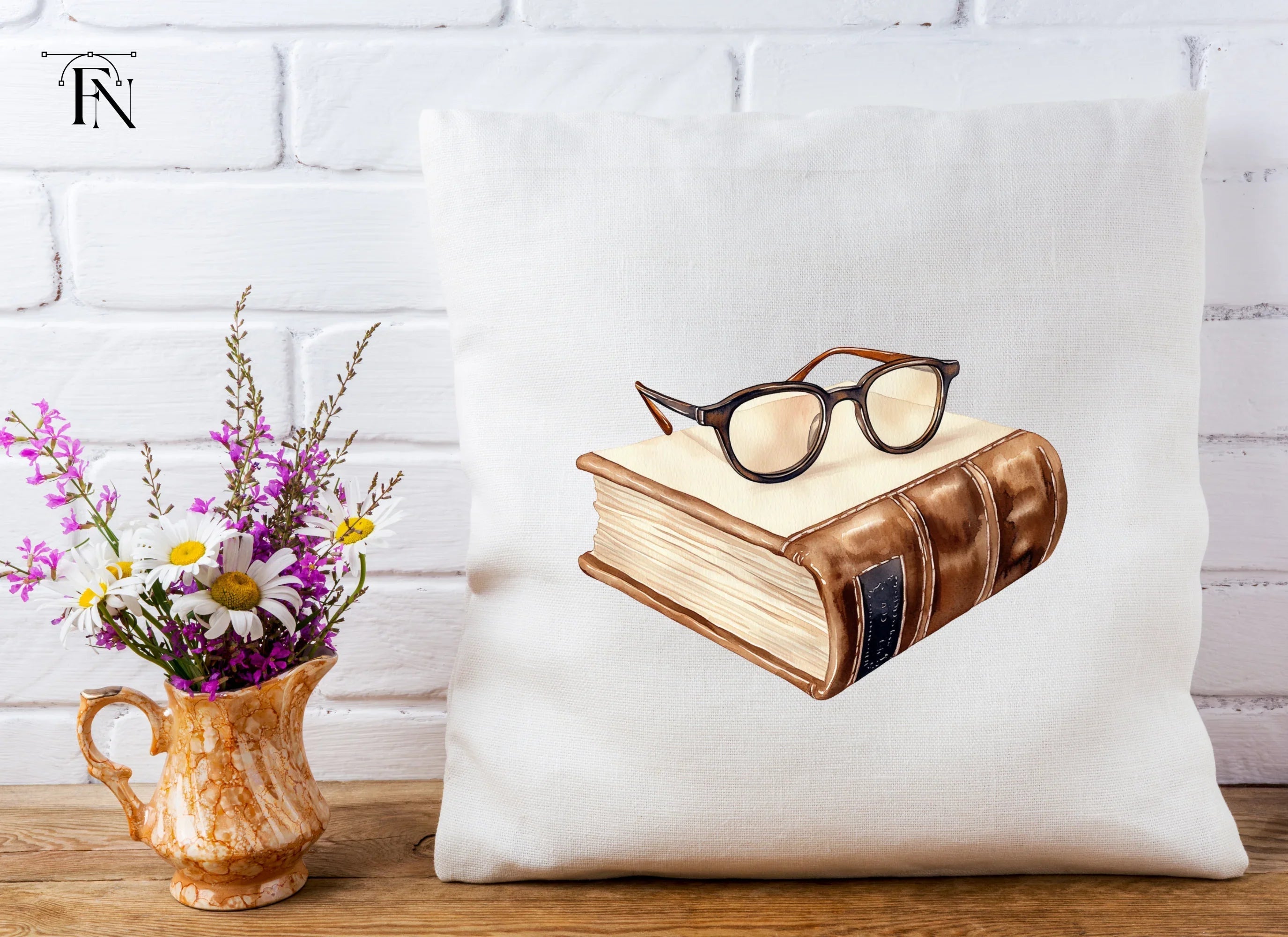Vintage Books and Glasses Clipart Bundle