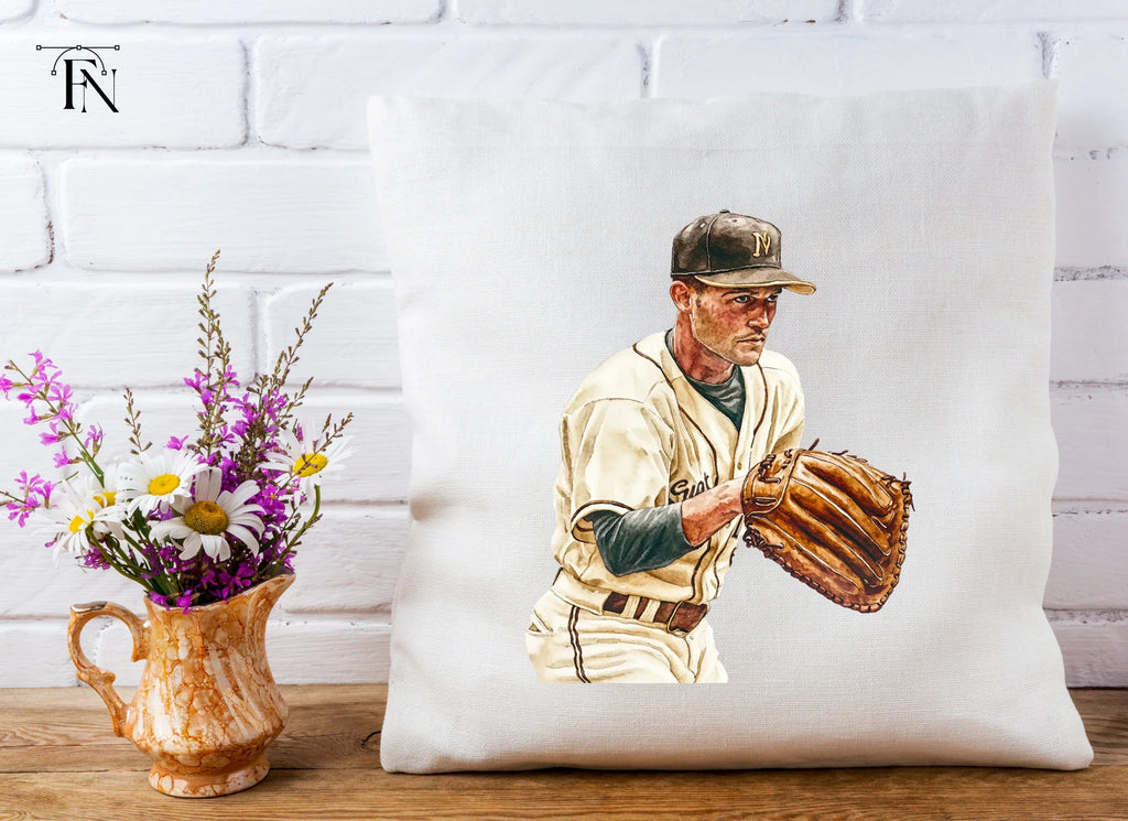 Retro Baseball Players Duo Clipart Bundle