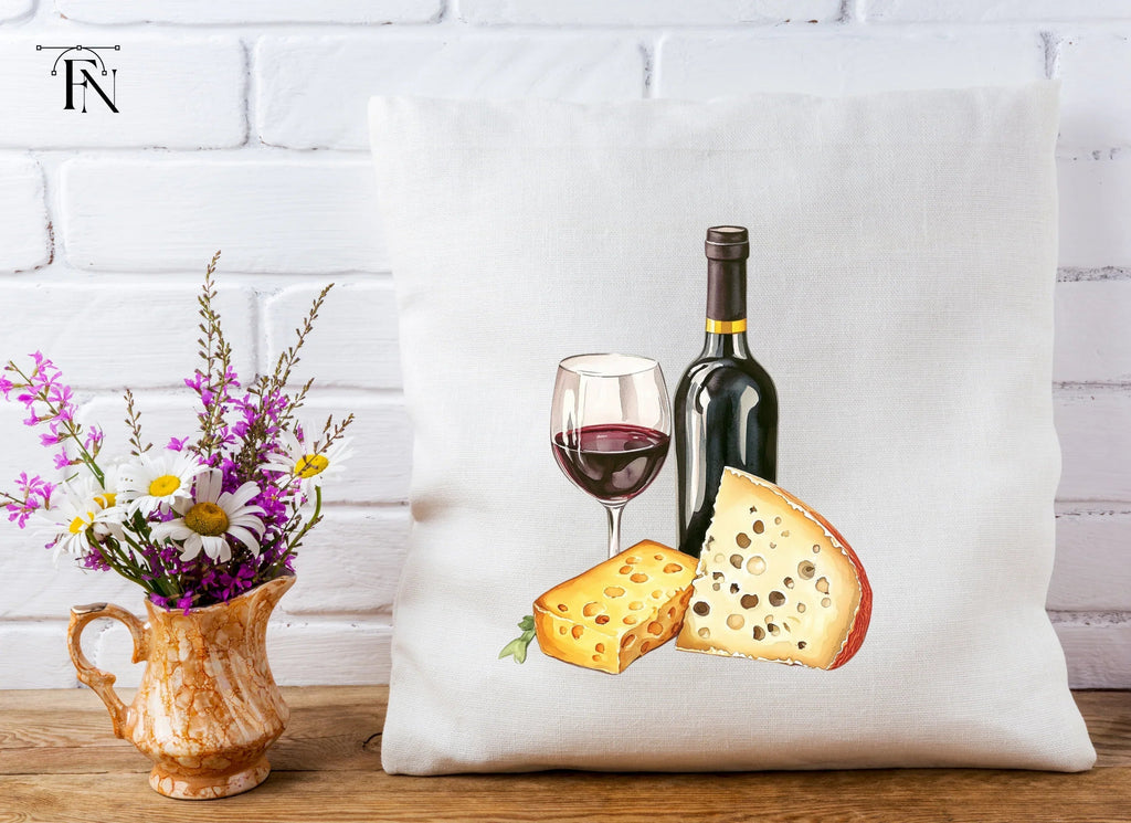 Wine and Cheese Pairing Clipart Bundle