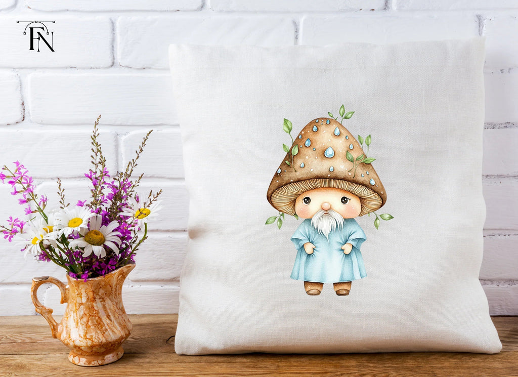 Cute Mushroom Gnomes Clipart Bundle