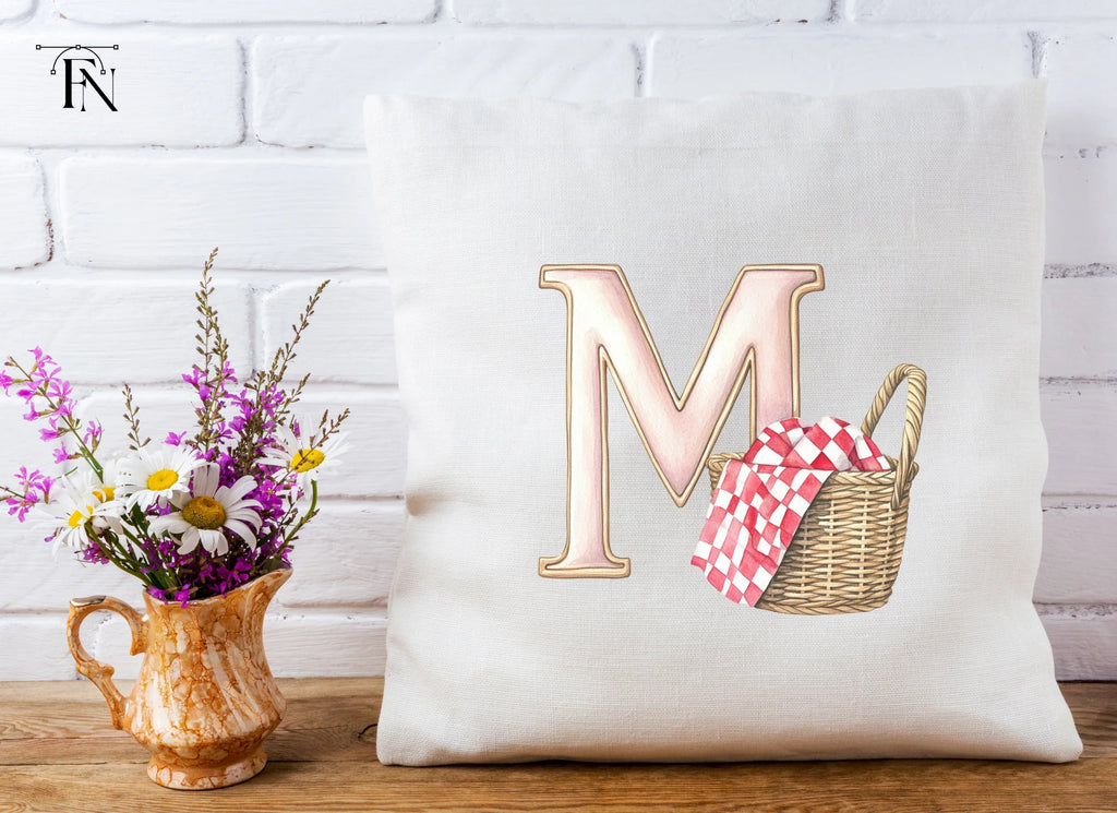 Picnic Basket Letter Duo Clipart Bundle