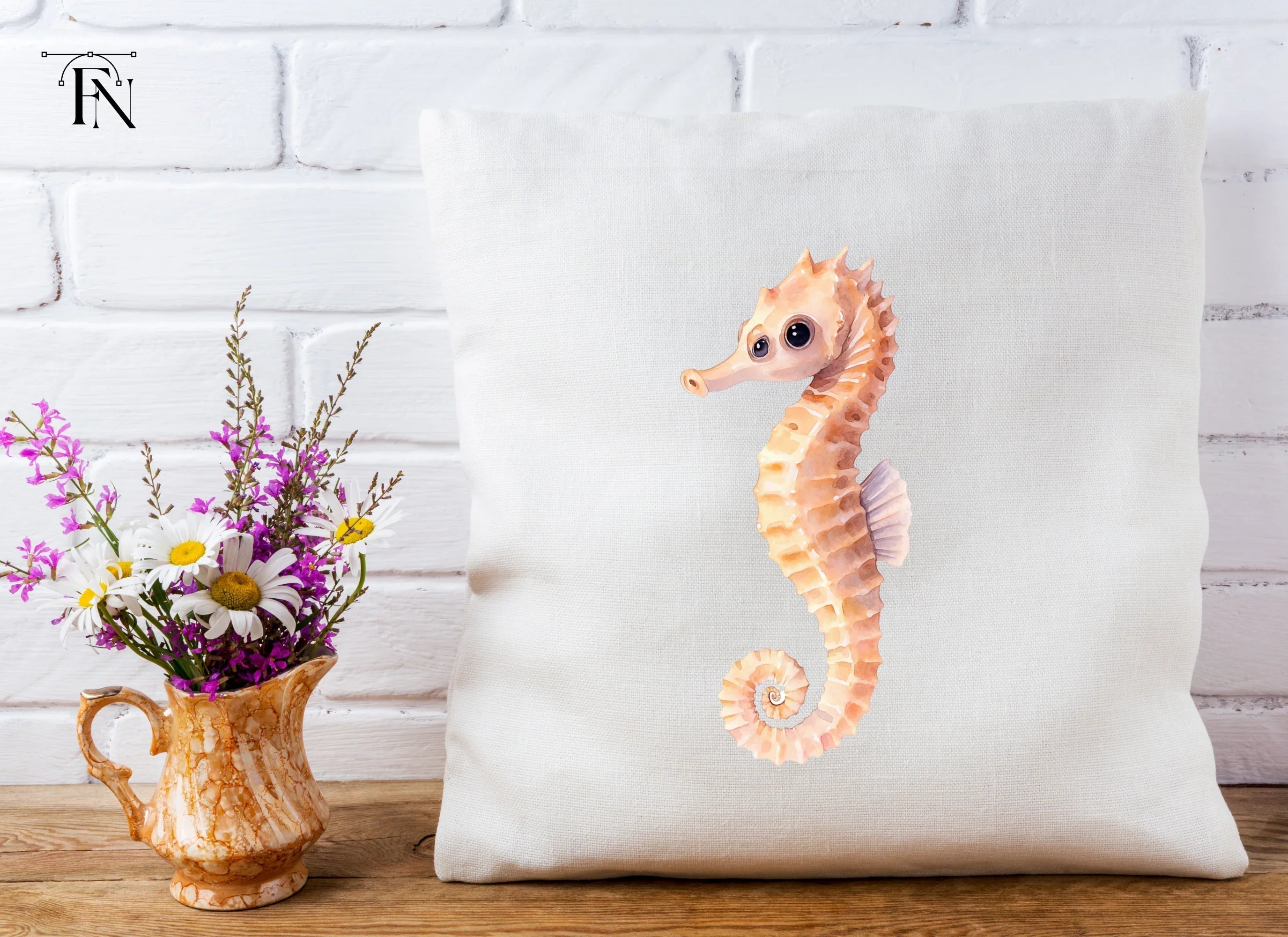 Cute Seahorse Clipart Bundle