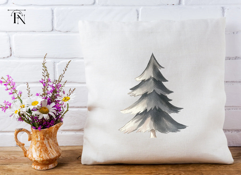 Winter Pine Tree Clipart Bundle