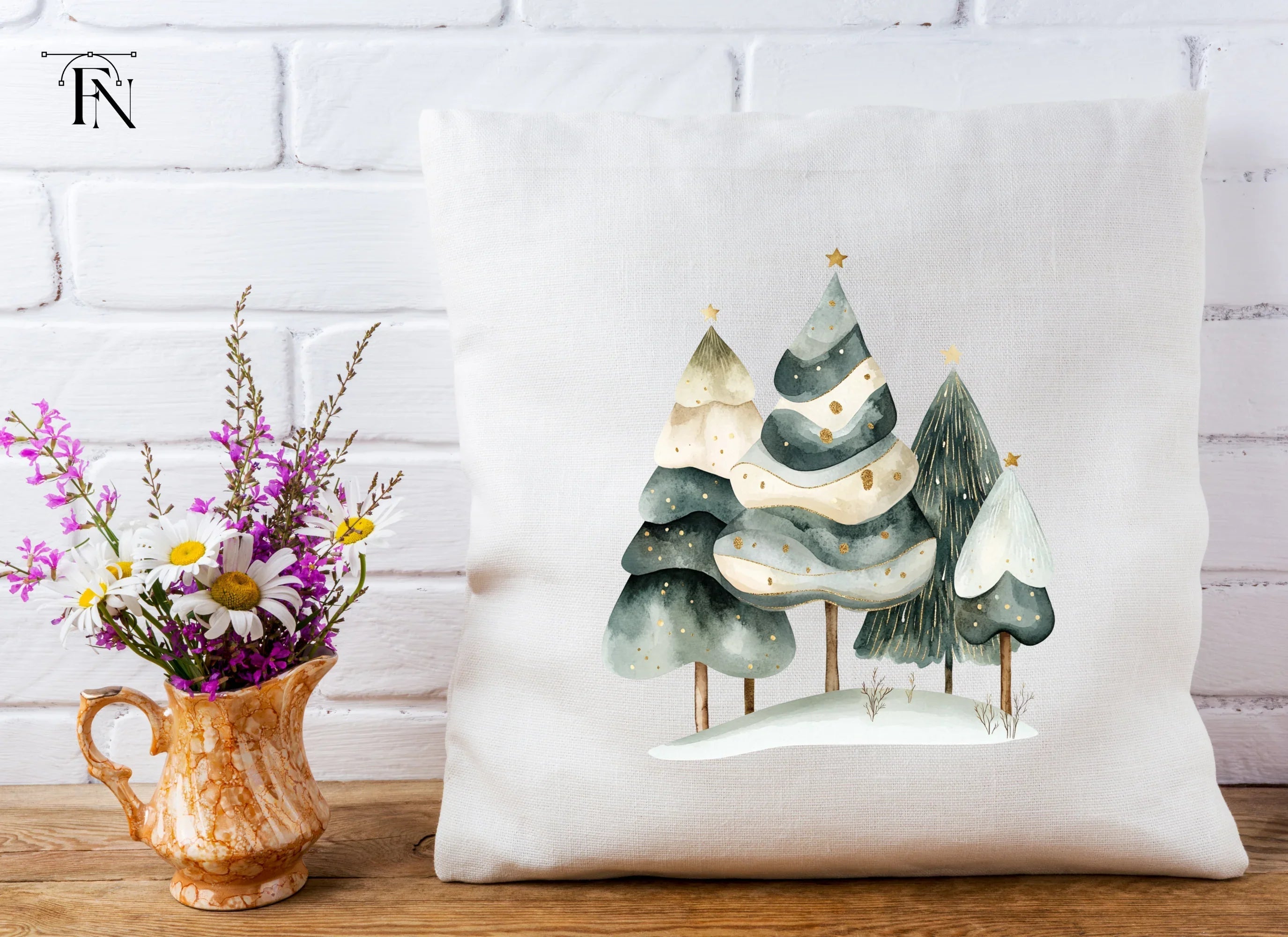 Christmas Tree Forest Clipart Bundle