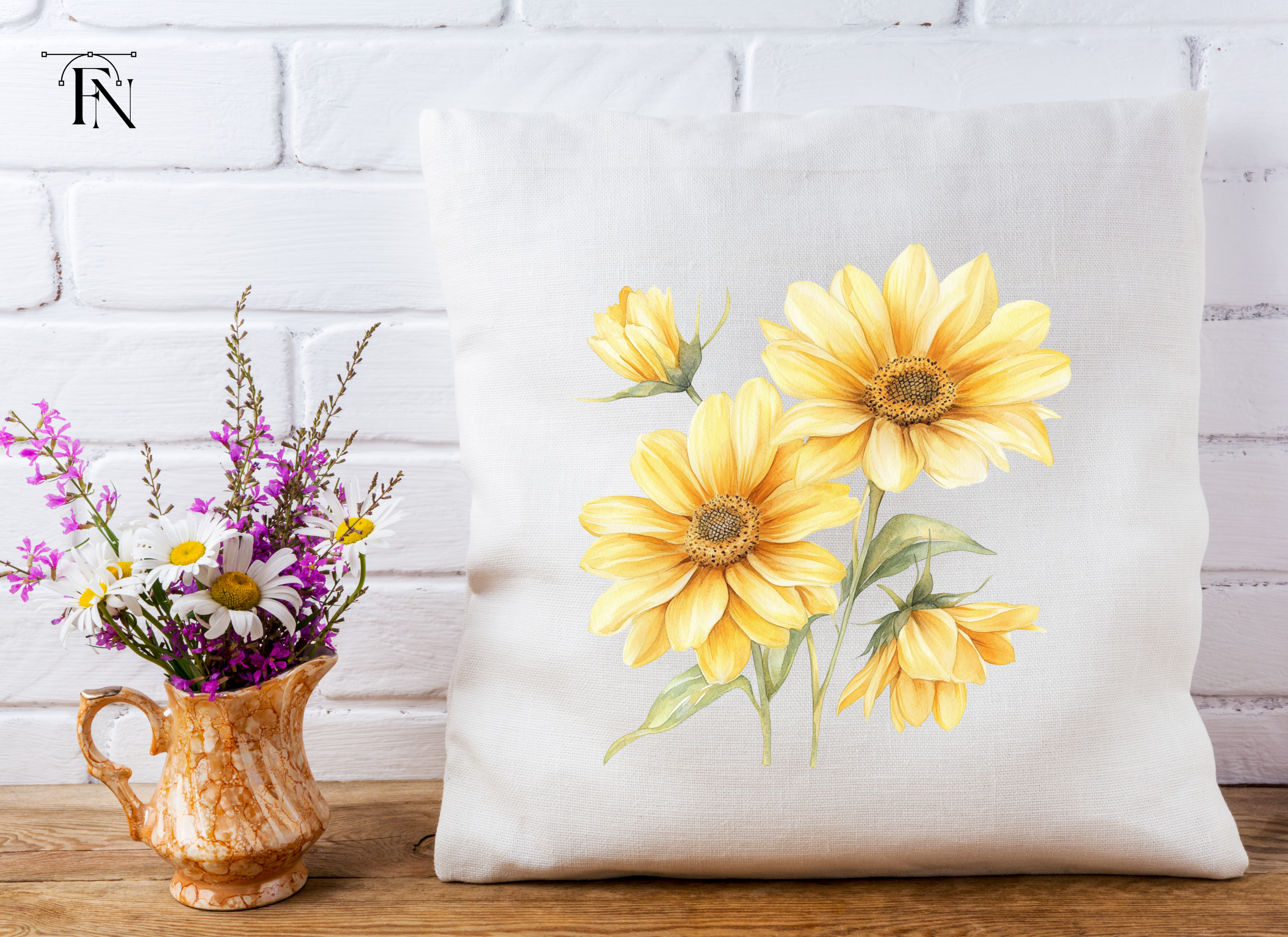Yellow Daisy Clipart Bundle