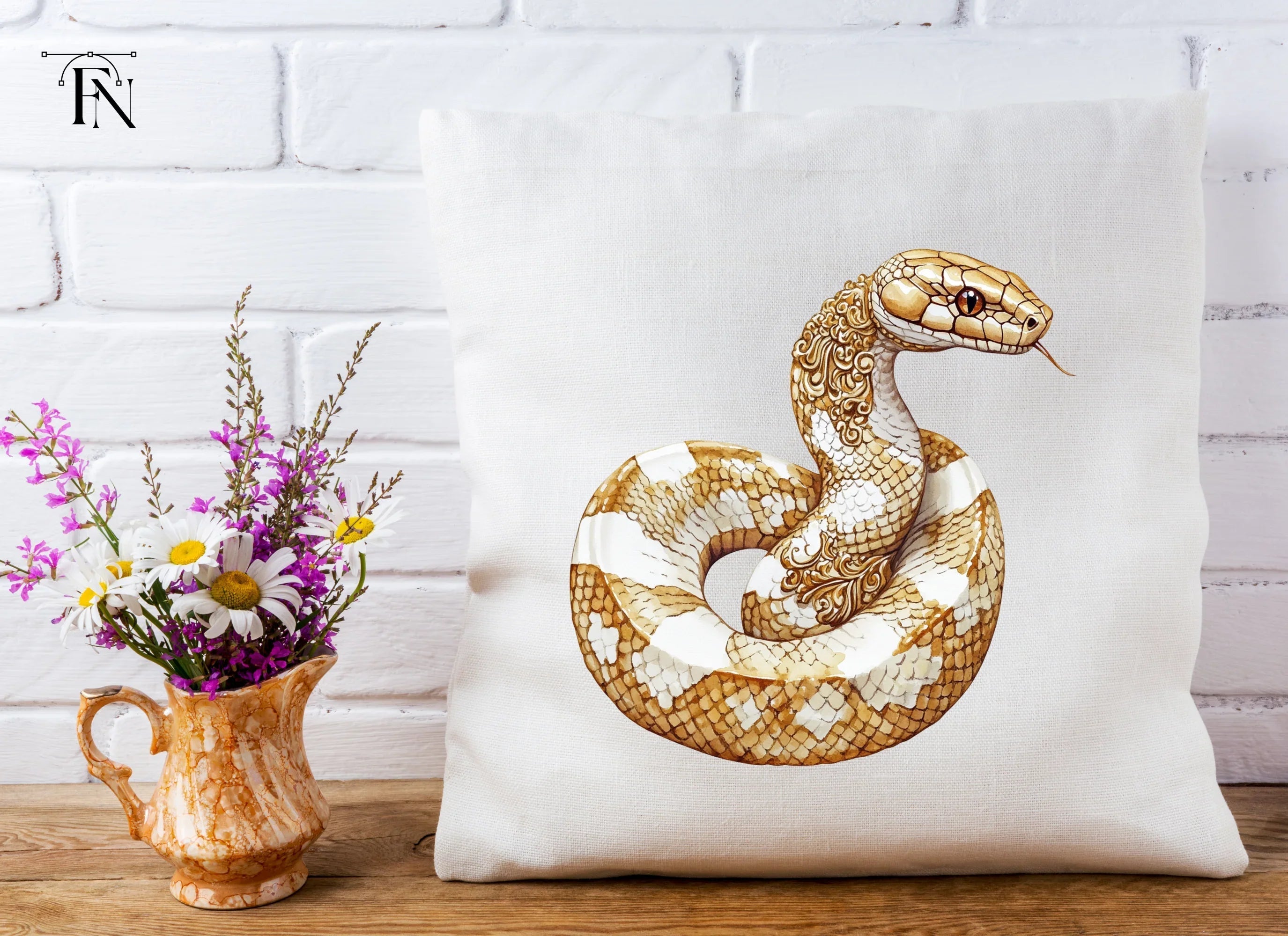 Golden Snake Clipart Bundle