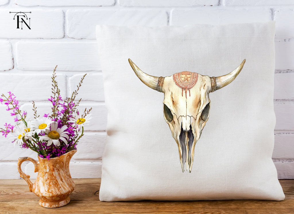 Rustic Bull Skull Clipart Bundle