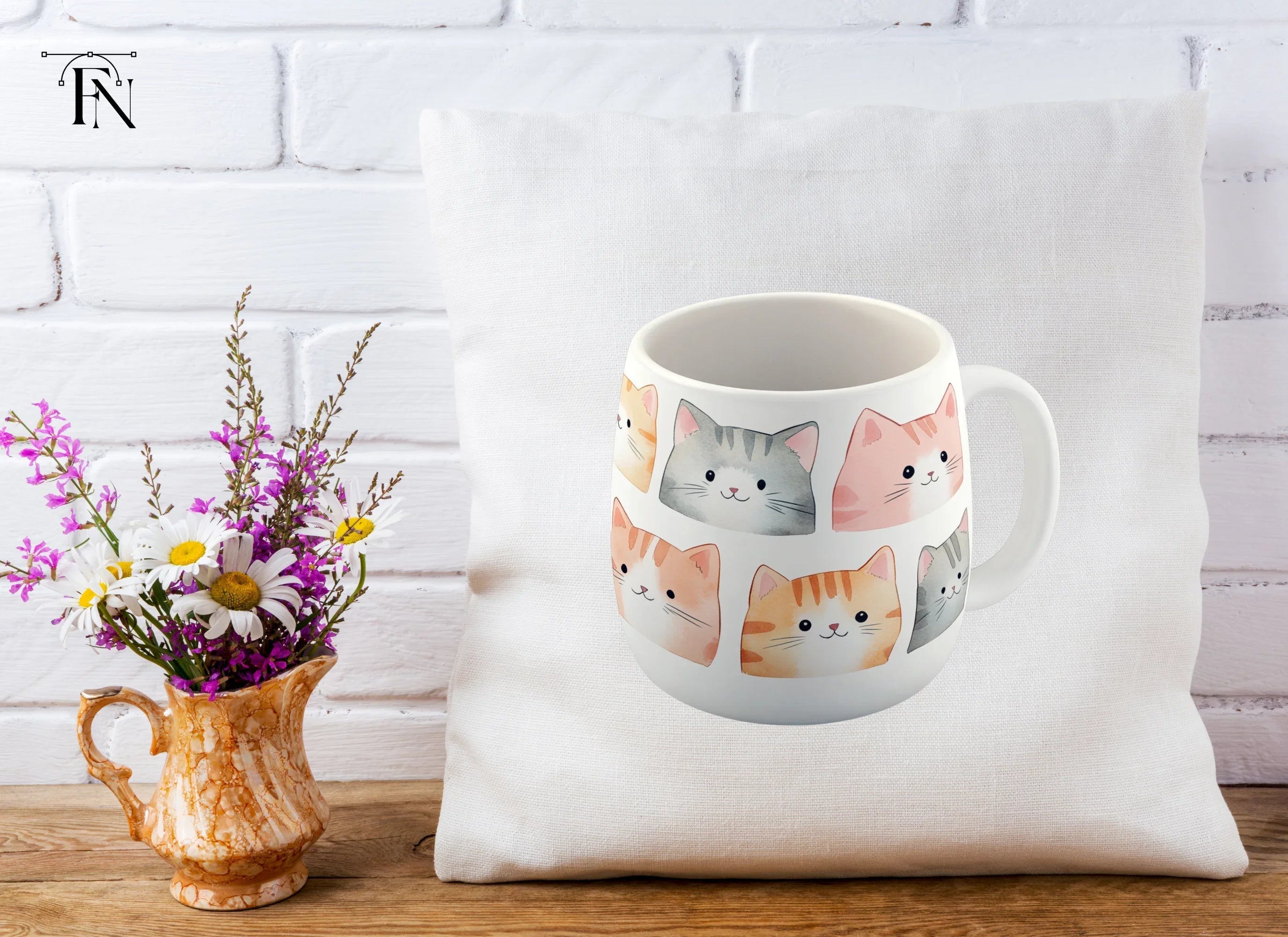 Cute Kitten Faces Clipart Bundle