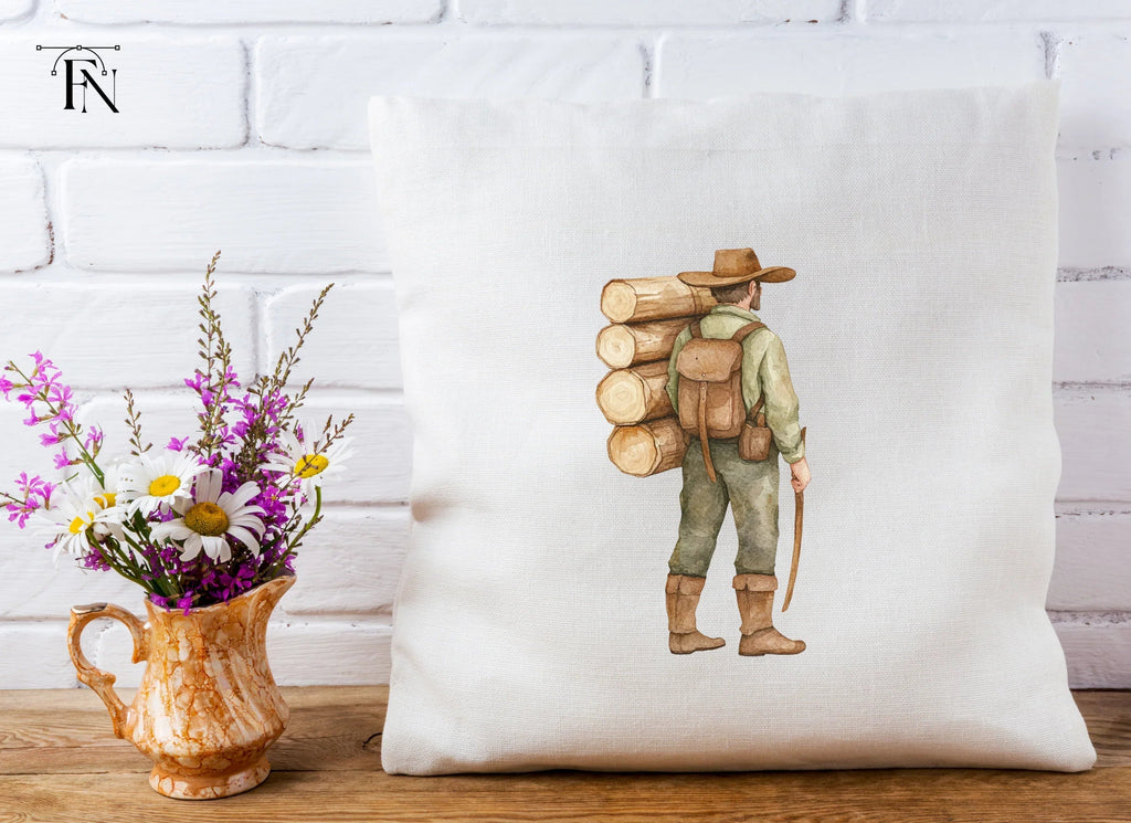 Lumberjack Carrying Logs Clipart Bundle
