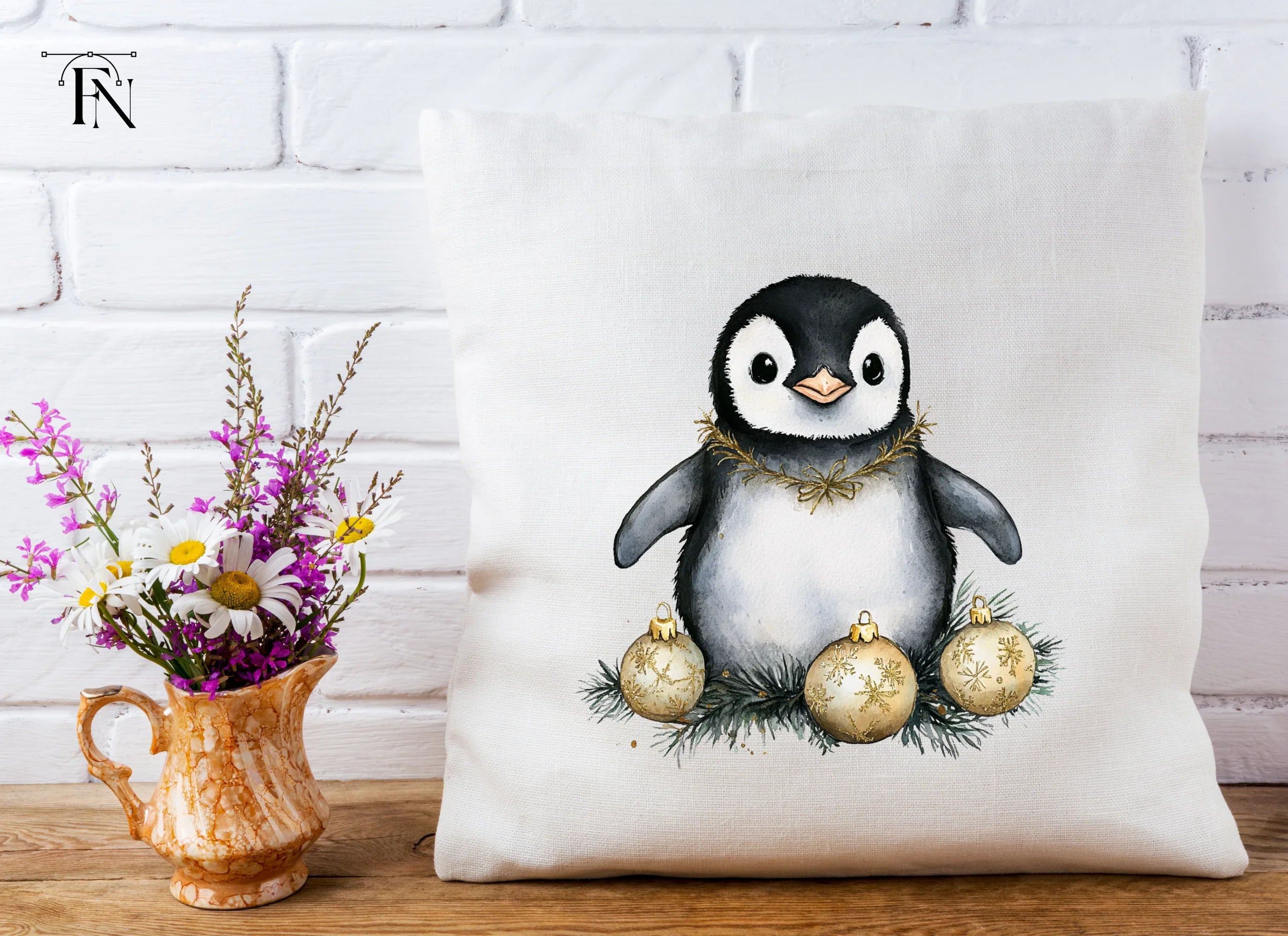 Adorable Christmas Penguin Clipart Bundle