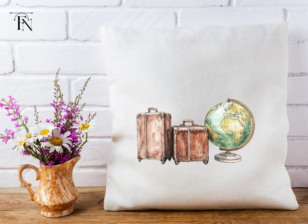 Vintage Travel Globes Clipart Bundle