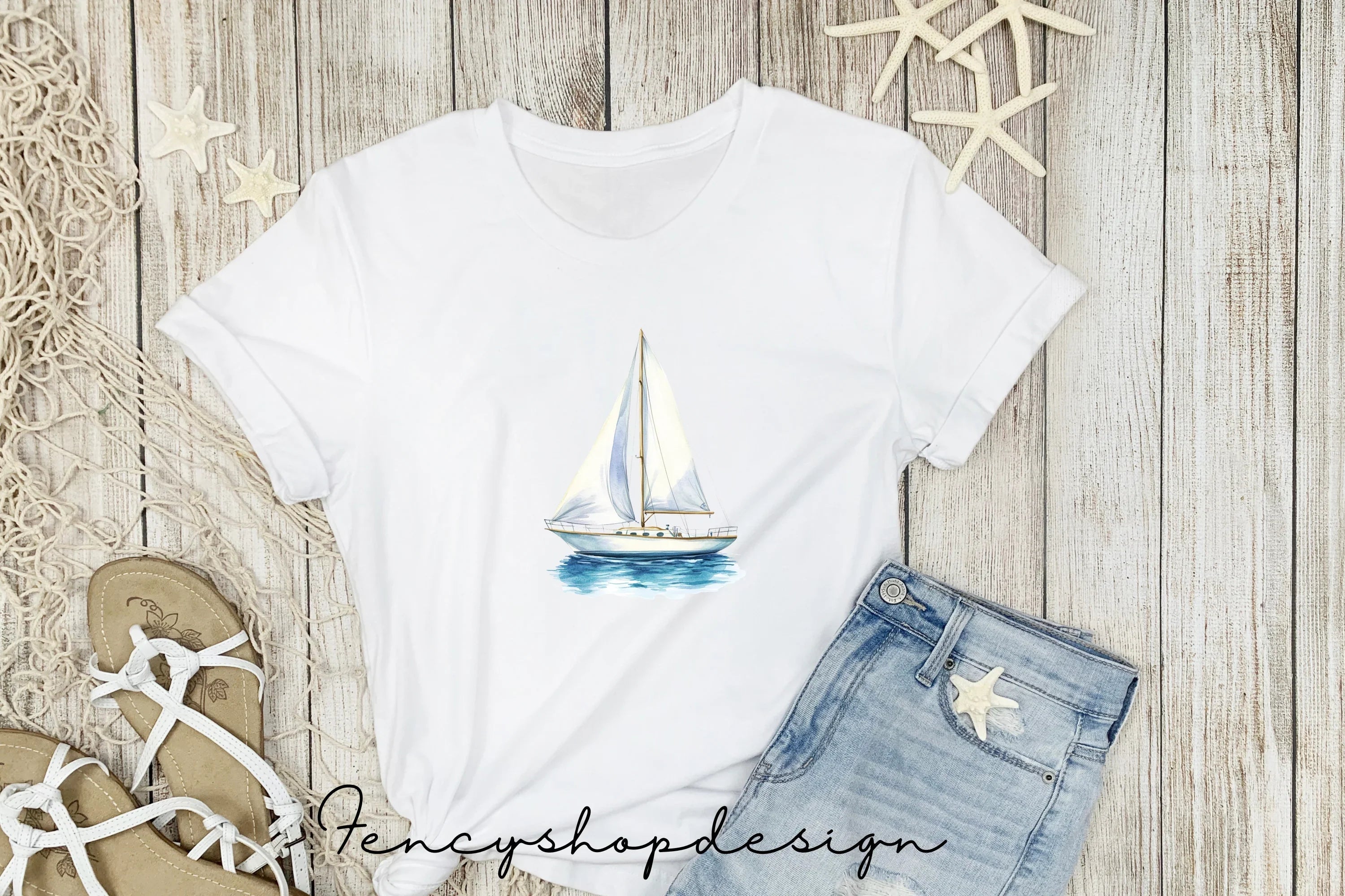 Sailboat Nautical Clipart Bundle