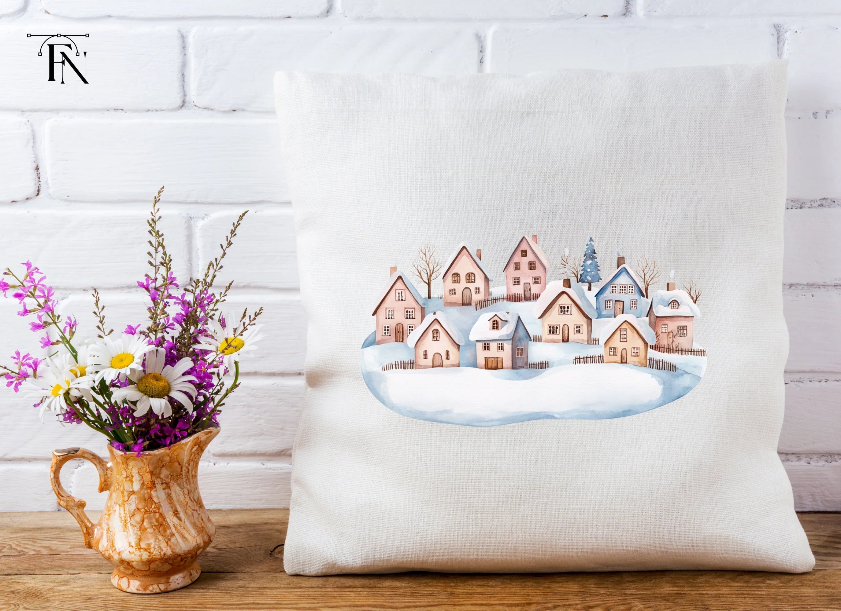 Charming Winter Town Clipart Bundle