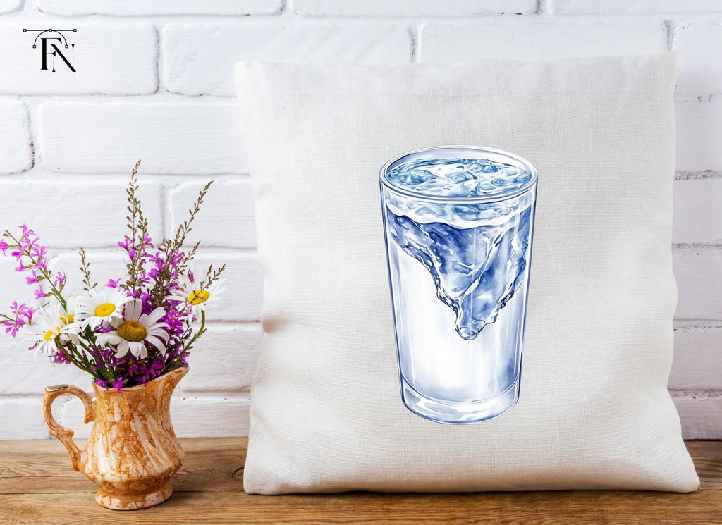 Refreshing Water Glass Clipart Bundle