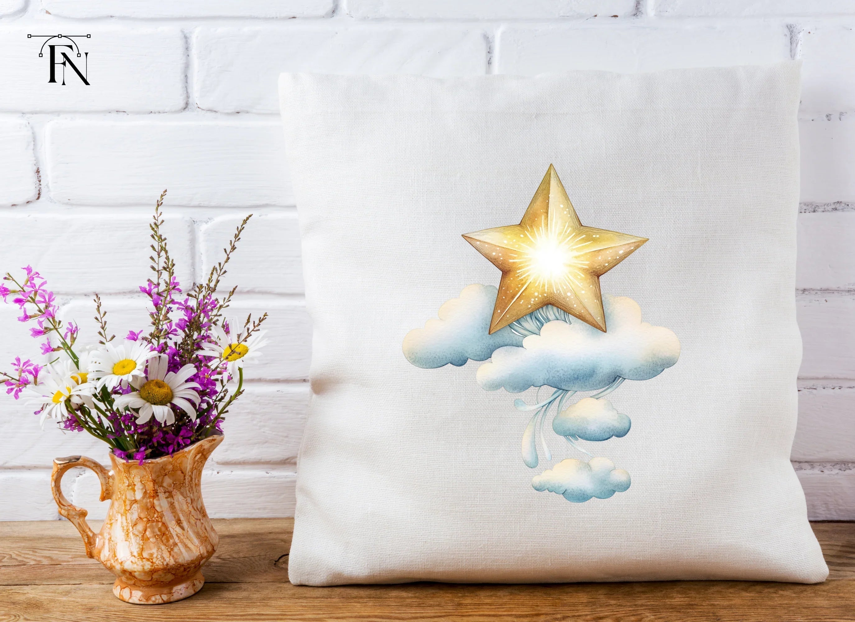 Dreamy Star and Cloud Clipart Bundle