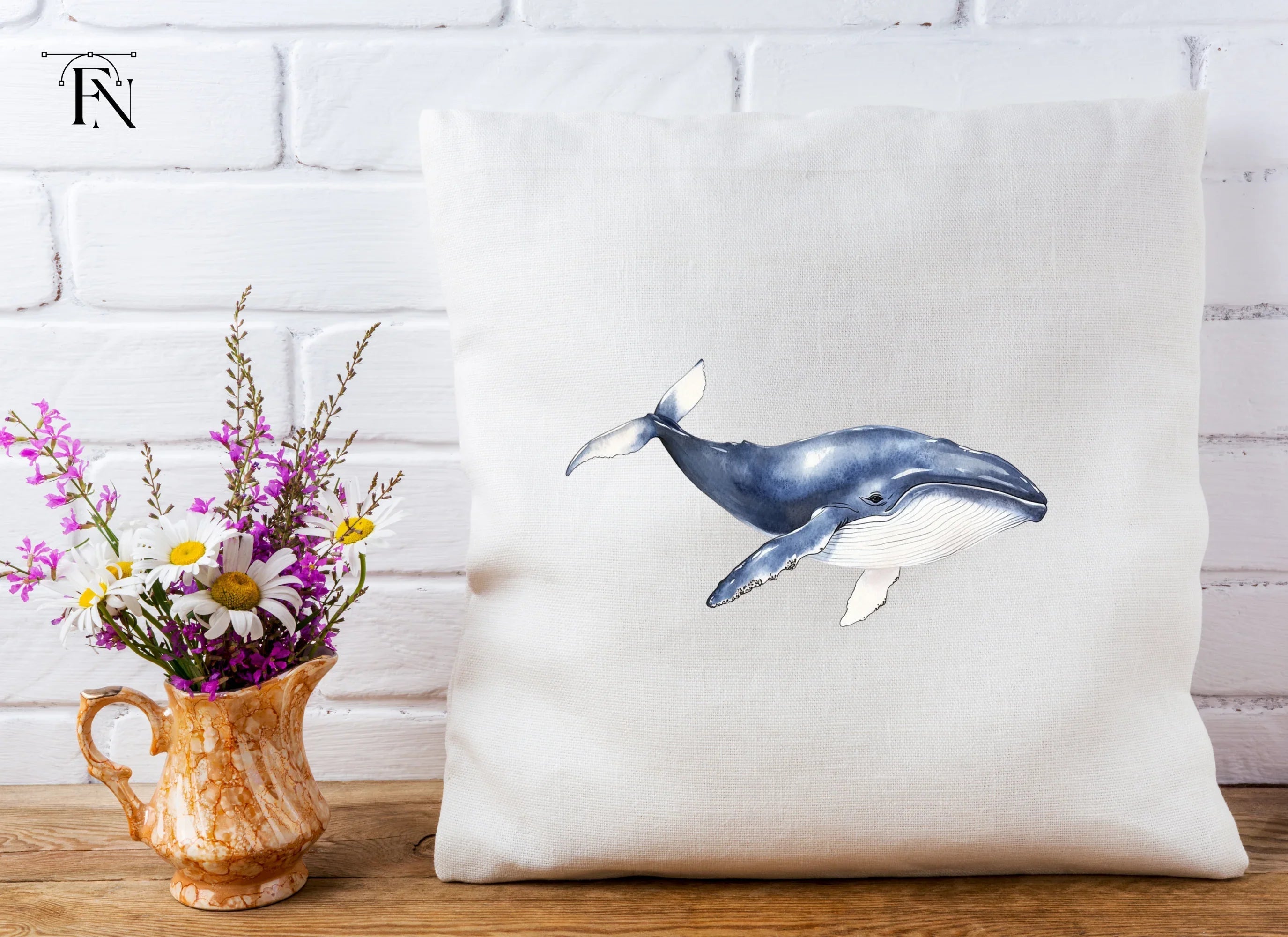 Blue Whales Clipart Bundle