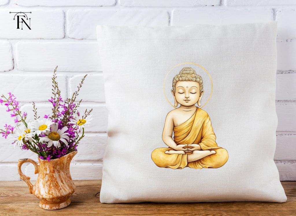 Meditating Buddha with Halo Clipart Bundle