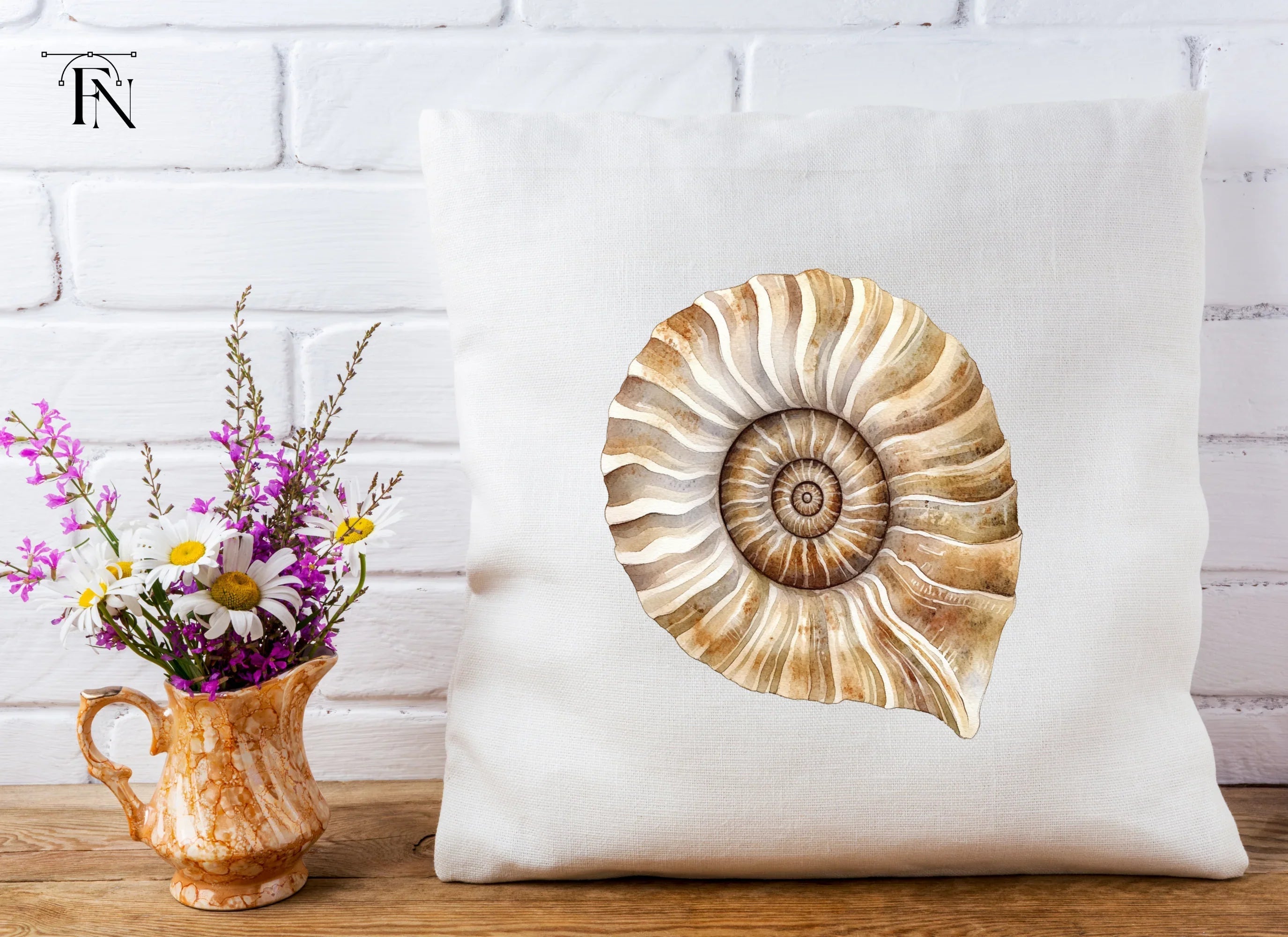 Ammonite Fossil Shell Clipart Bundle