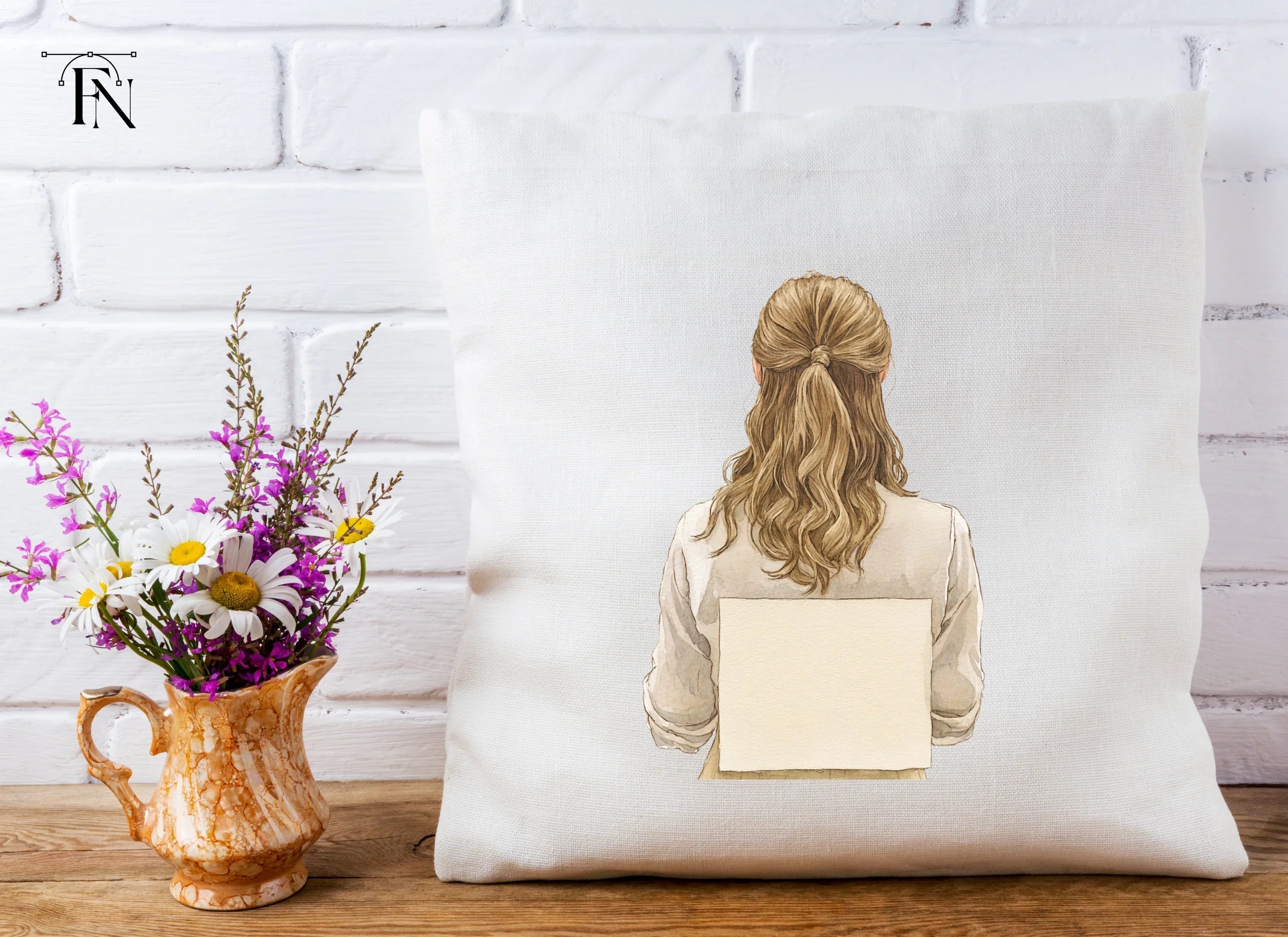 Blank Sign Woman Clipart Bundle