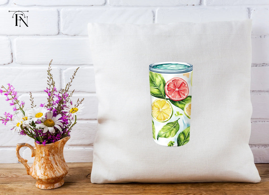 Citrus and Mint Tumbler Clipart Bundle