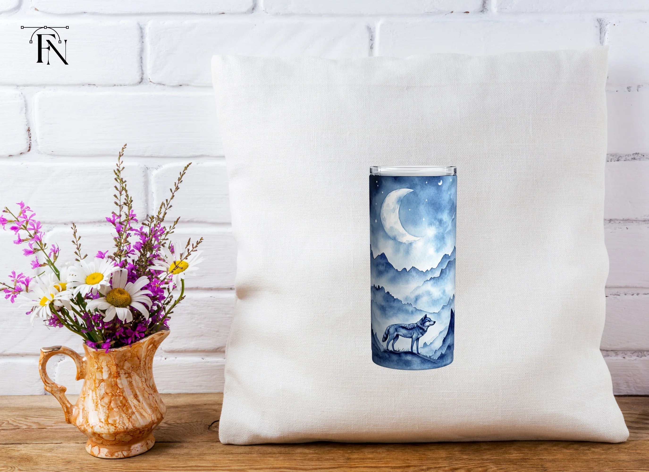Wolf Moon Tumbler Clipart Bundle