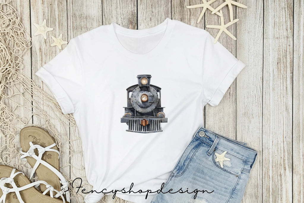 Vintage Steam Train Clipart Bundle