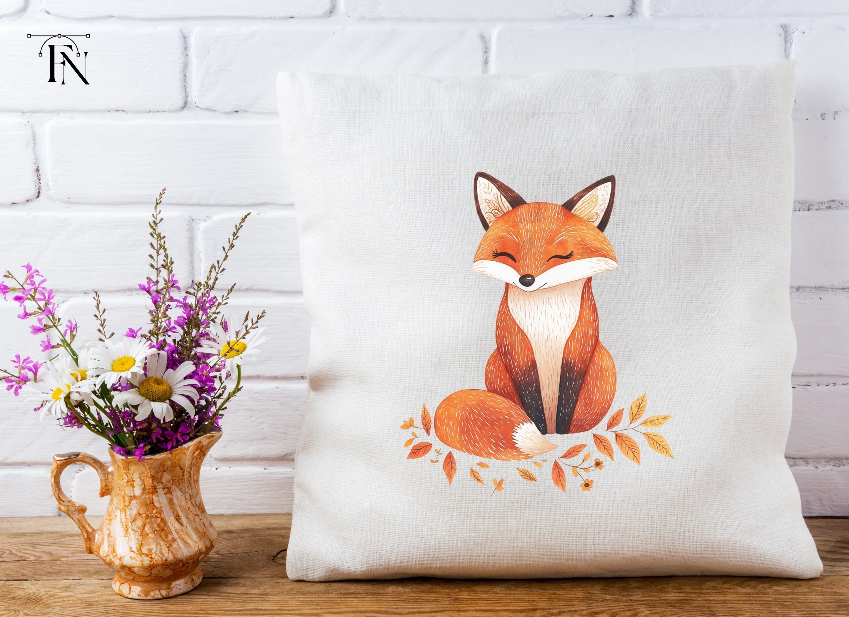 Cute Woodland Fox Clipart Bundle
