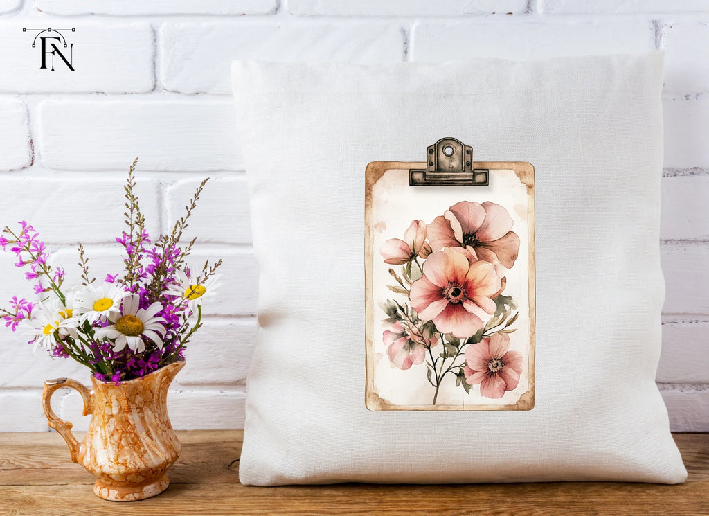 Floral Clipboard Clipart Bundle
