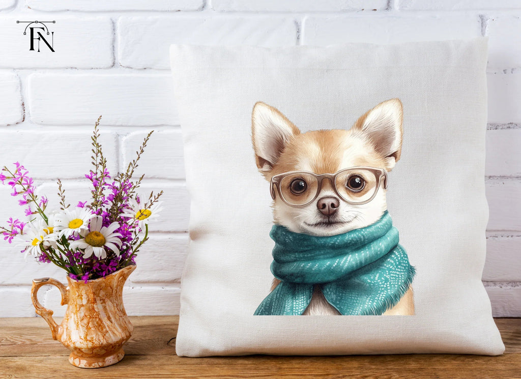 Cute Chihuahua with Glasses Clipart Bundle