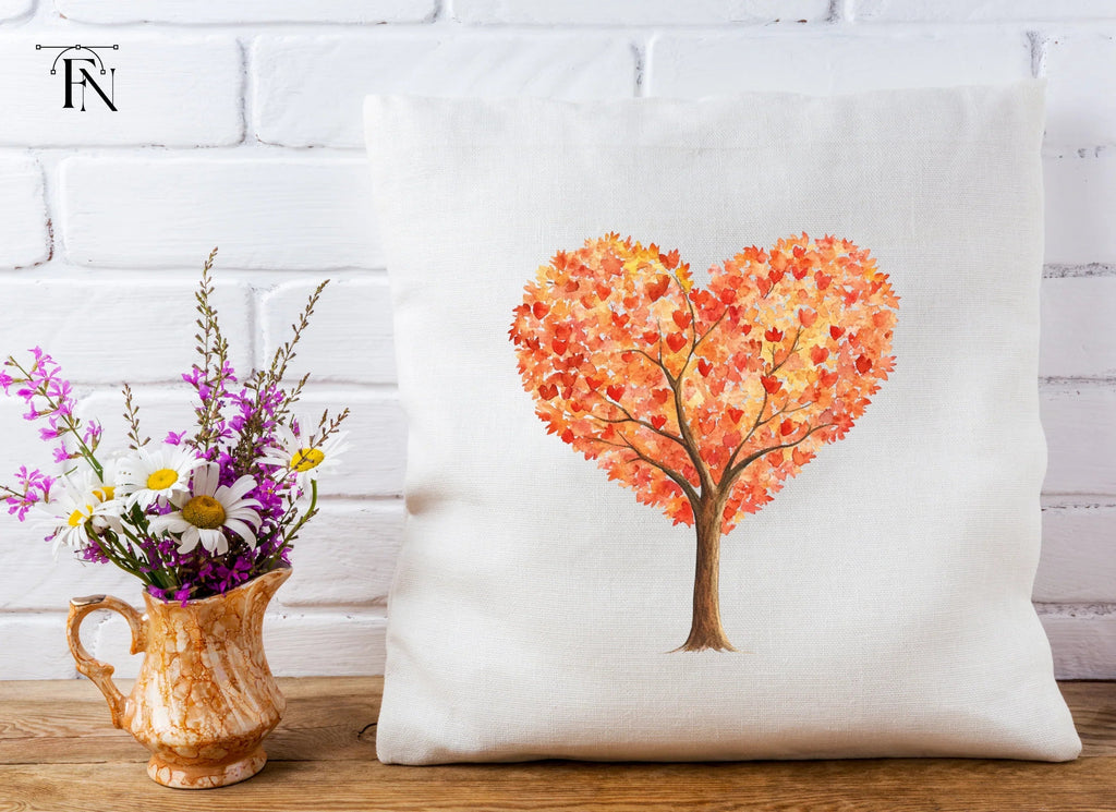 Autumn Heart Trees Clipart Bundle