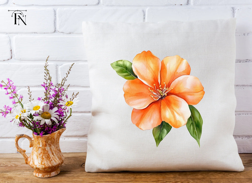 Vibrant Orange Blossom Clipart Bundle