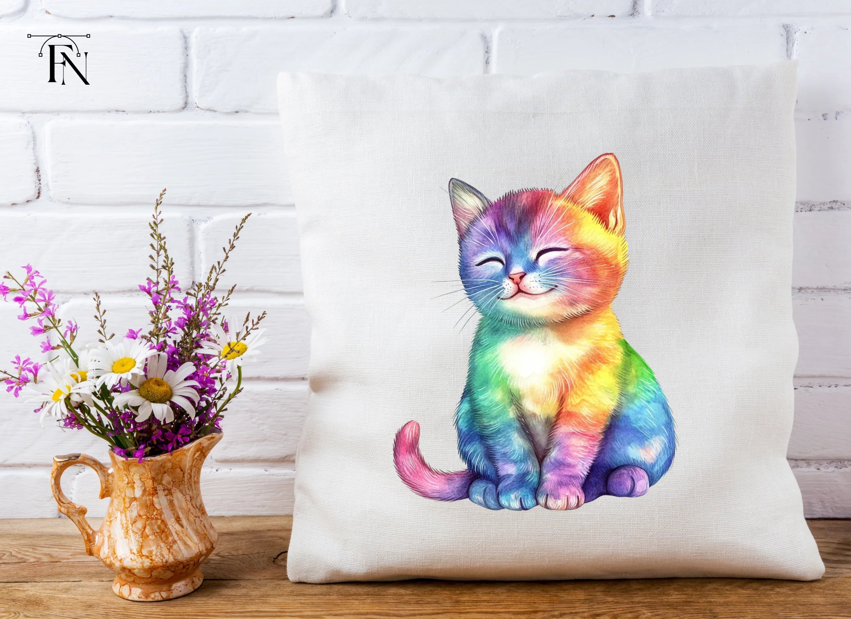 Rainbow Kittens Clipart Bundle