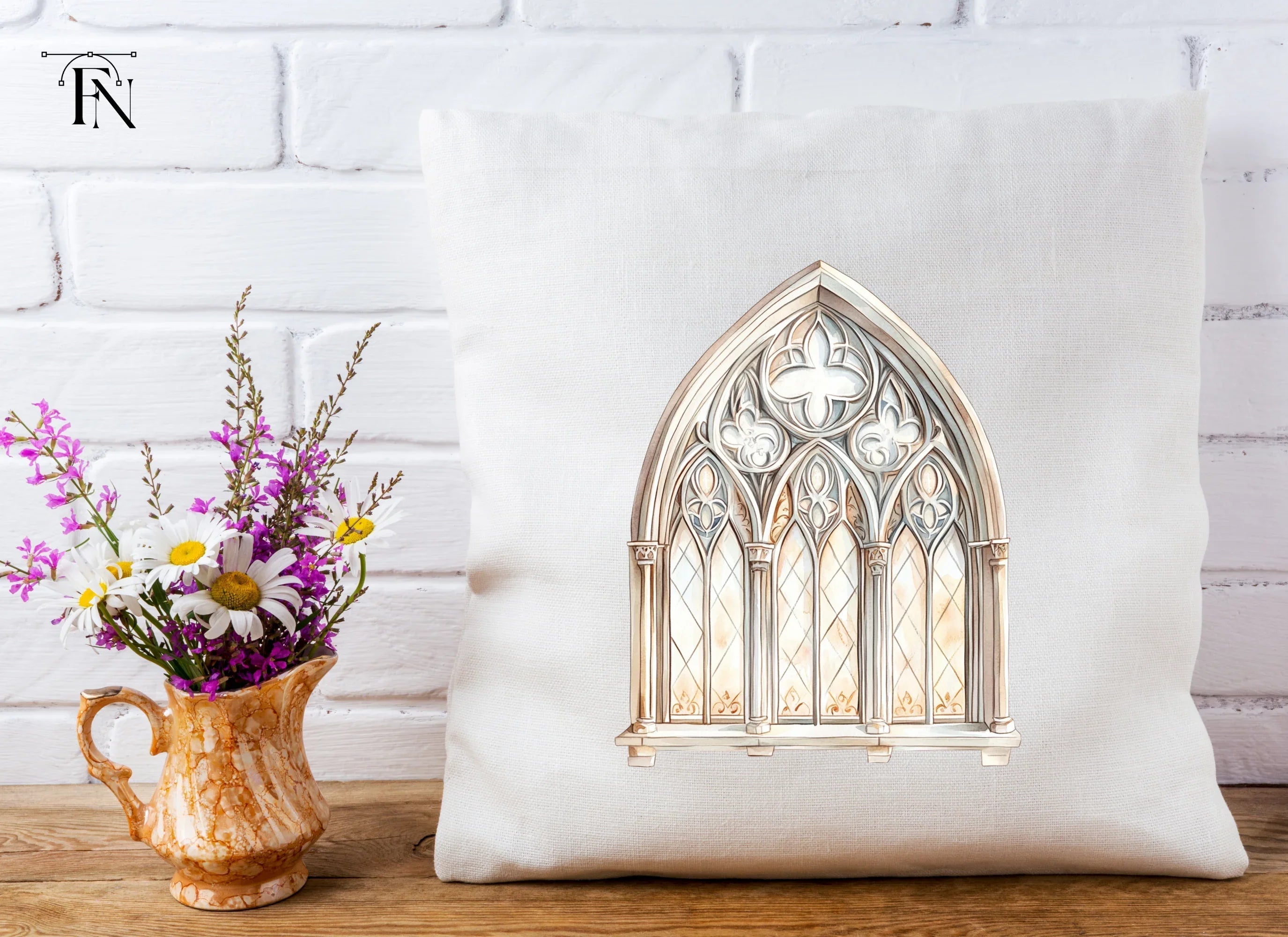 Elegant Gothic Arch Window Clipart Bundle