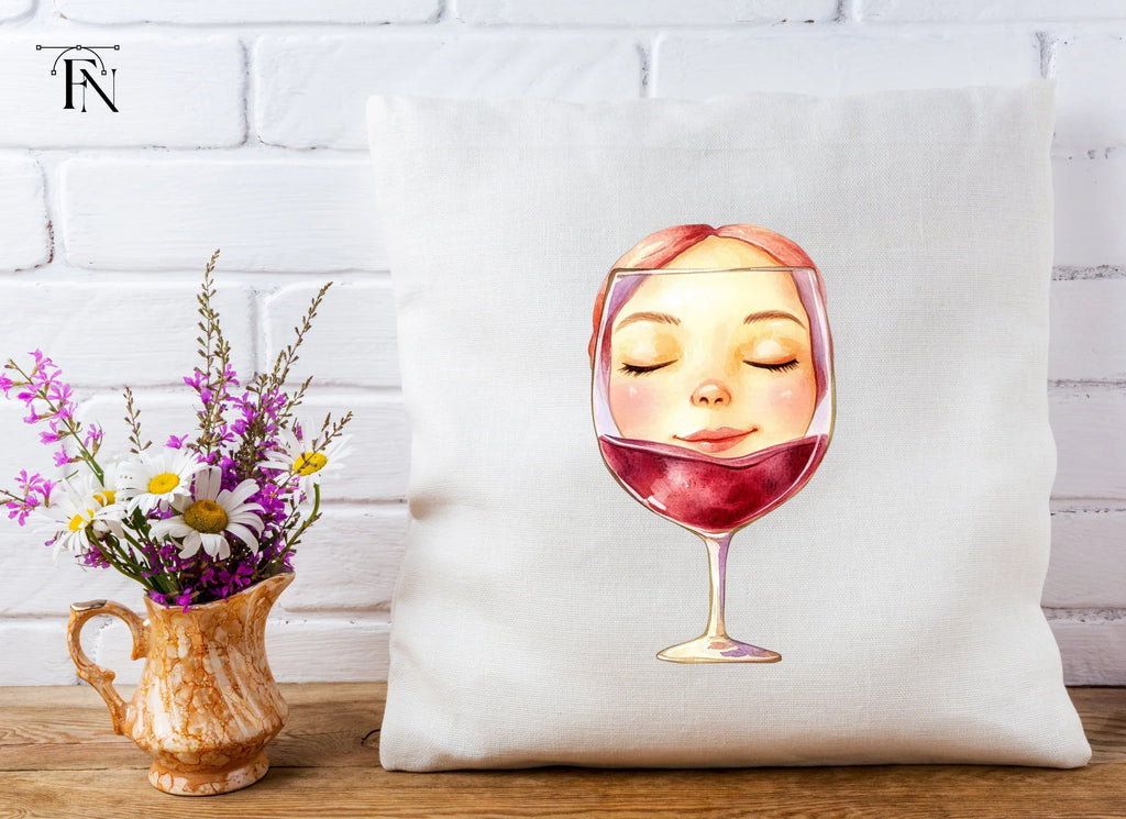 Wine Glass Faces Clipart Bundle