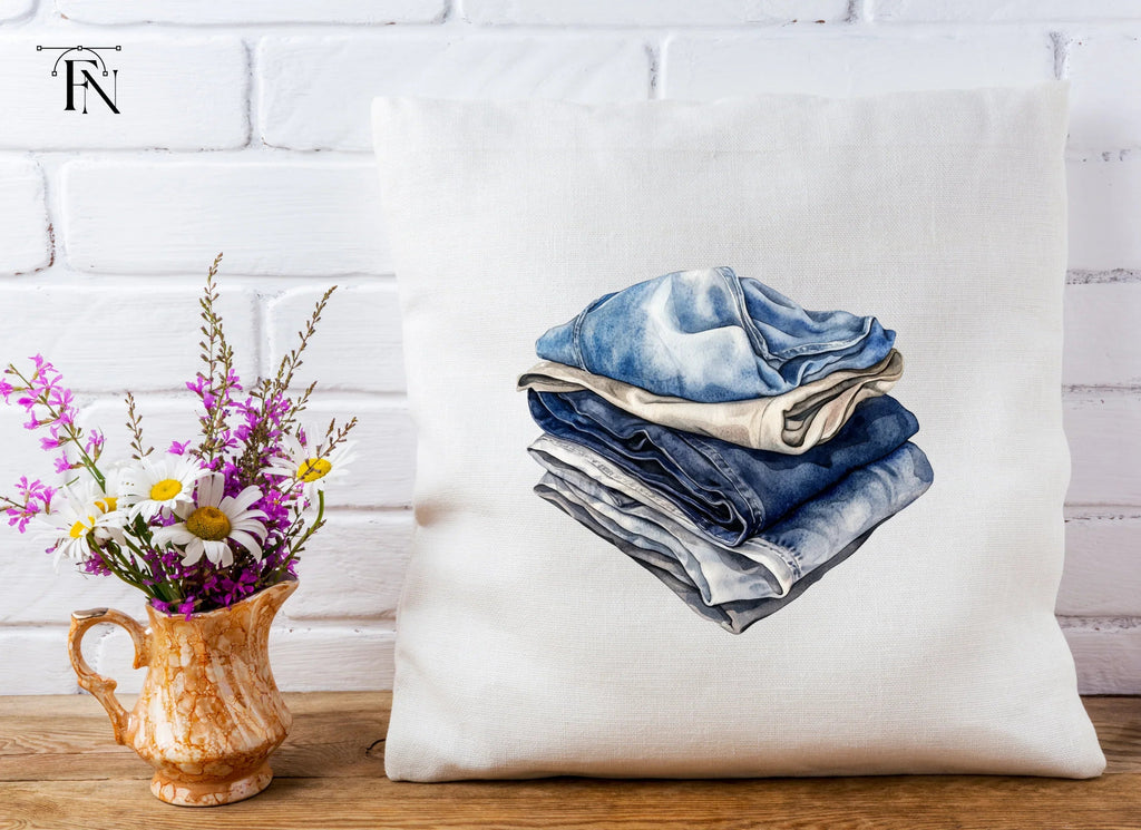 Folded Denim Jeans Clipart Bundle