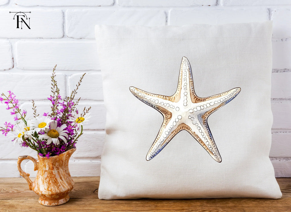 Blue and White Starfish Clipart Bundle